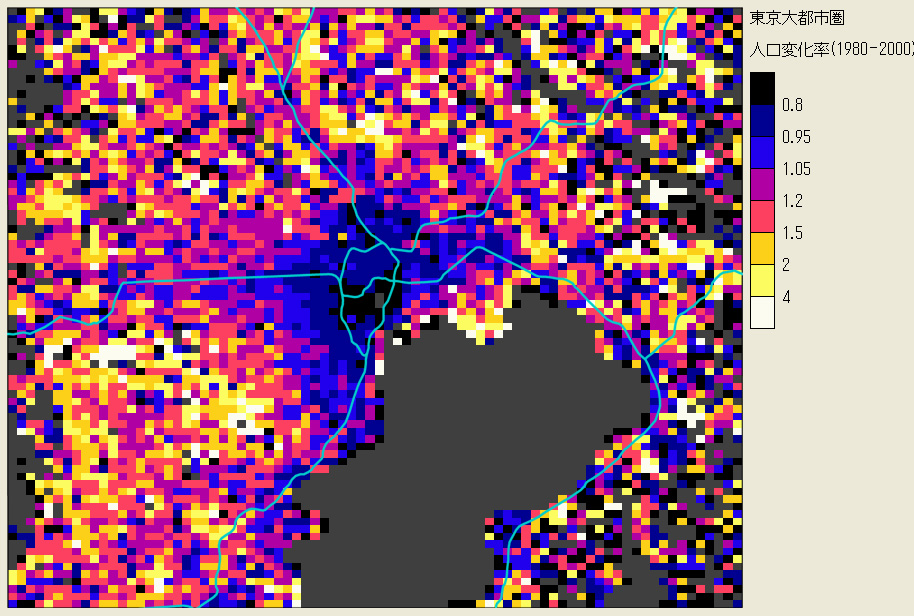 Tokyo population distribution